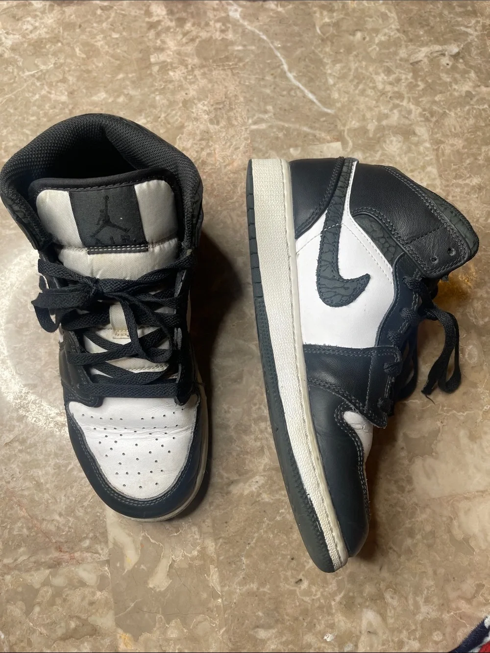 Nike Kids Black and White High-Top Sneakers